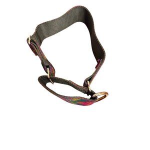 Handmade Adjustable Wide Dog Collar With Vibrant Geometric Design For Large Bree